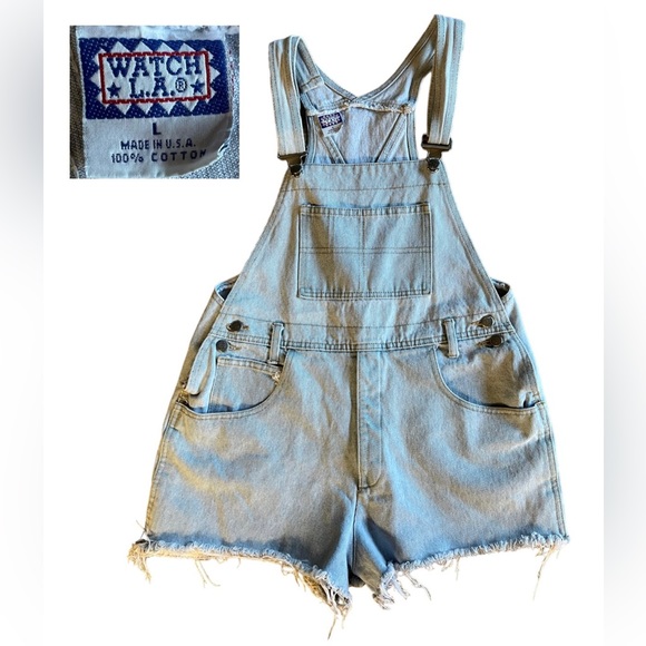 Watch LA Jeans Vintage Watch La Overalls Size Large Light Denim 9s